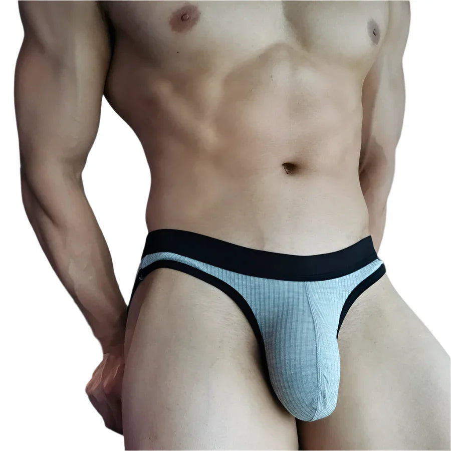 Super Gay Underwear brief showing a shaped pouch fit