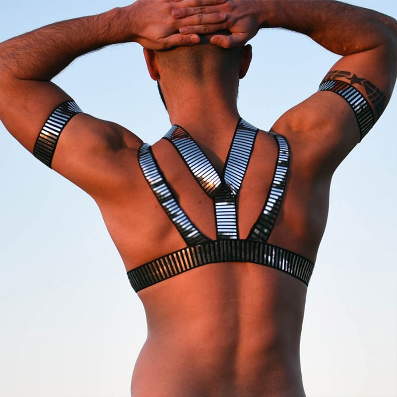 Vincenze Shiny Harness back