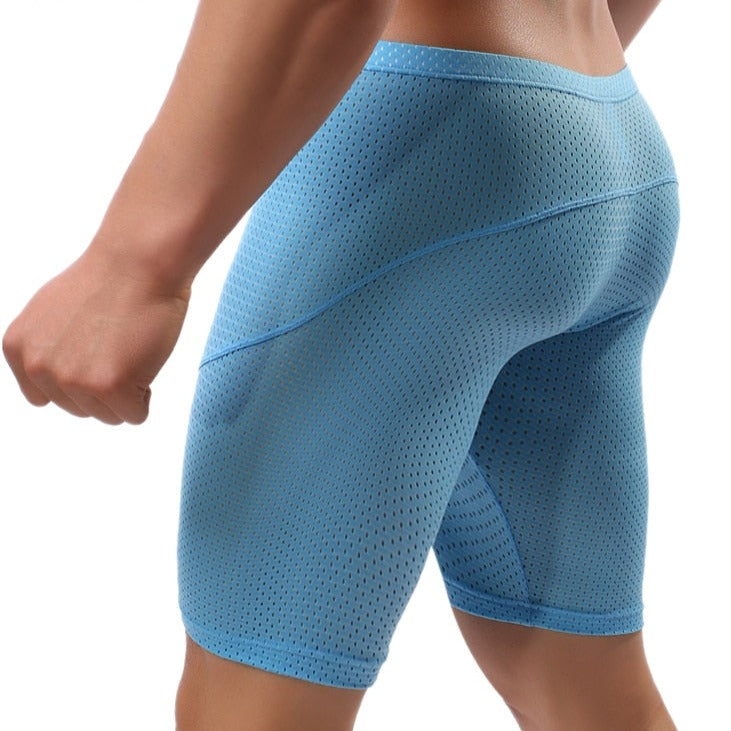 Baby Blue Spandex Gym Wear Butt Shot