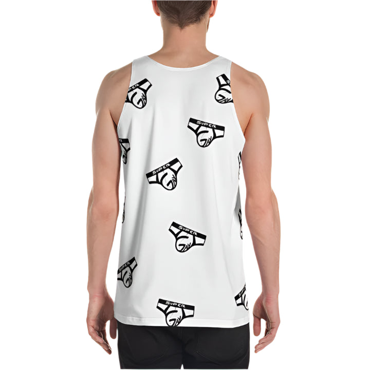 White Black Collage Tank