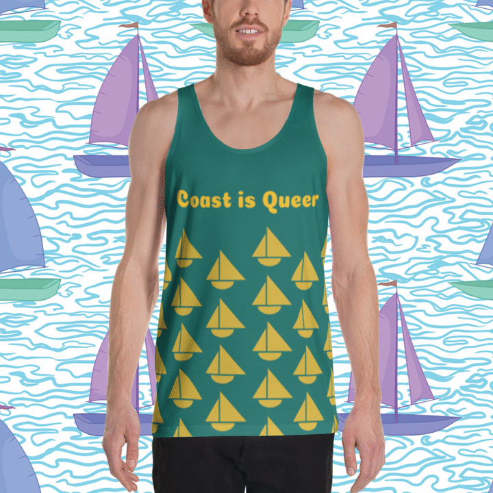 Coast is Queer Designed Tank Top by Super Gay Underwear and Apparel for Gay Men