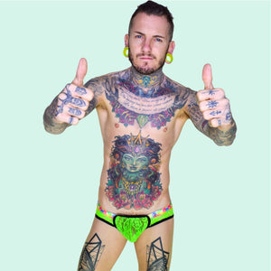 Super Gay Underwear - Matthew Leighton-Trew The Avery Green See Through Nylon Lace Underwear 