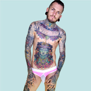 Matthew Leighton-Trew The Lucas Pink Nylon Bulge Pouch Mens Underwear Brief