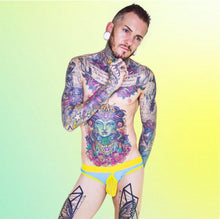 Matthew Leighton-Trew The Lucas Yellow Nylon Bulge Pouch Mens Underwear Brief