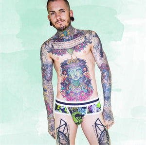 Matthew Leighton-Trew Super Gay Underwear - The Parker Comic Printed Bulge Pouch Mens Underwear Brief