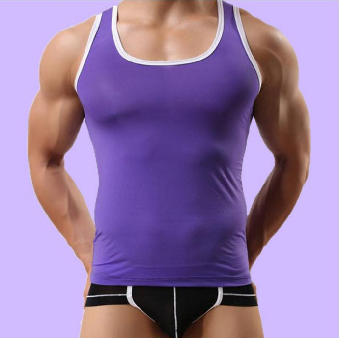 Super Gay Tops for Men Very  Soft Comfortable Tank For Male Model