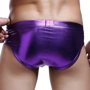 Super Gay Underwear - The Johnny Purple Nylon Bulge Pouch Mens Underwear Brief