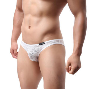 Super Gay Underwear - The Owen White Nylon Bulge Pouch Mens Underwear Jock Strap