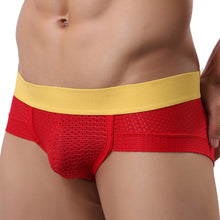 The George Red Nylon Bulge Pouch Mens Underwear See-Through Brief