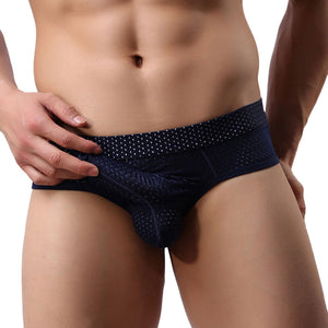Super Gay Underwear - The Hudson Dark Blue Bamboo Fiber Bulge Pouch Mens Underwear Jock Strap