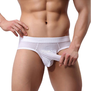 Super Gay Mens Underwear and lingerie- The Hudson White Bamboo Fiber Bulge Pouch Mens Underwear Jock Strap