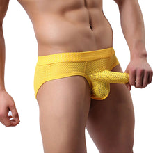 Super Gay Underwear - The Hudson Yellow Bamboo Fiber Bulge Pouch Mens Underwear Jock Strap