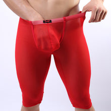 Super Gay Underwear - The Crosby Red See Through Nylon Long Johns
